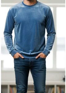 Gray Velvet Long Sleeve Top