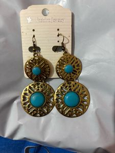 Bohemian Turquoise Drop Earrings