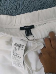 White Forever 21 Drawstring terry Shorts