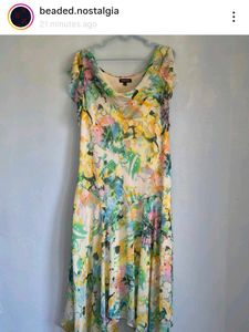Y2k Asymmetrical Floral Dress