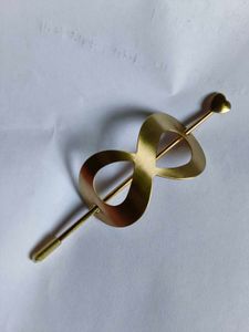 Infinity Hair Pin with Heart Charm