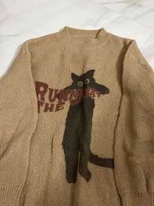 Cute Cat Graphic Knit Sweater