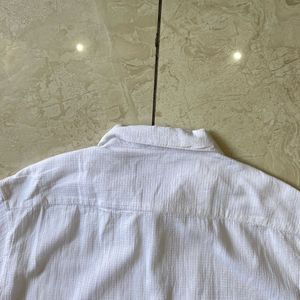 White Short Sleeve Button-Up Shirt