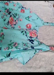 Cute Floral Cold Shoulder Top