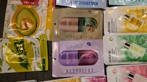 pack of 17, face , lip and eye mask