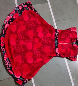 Red flower Western top