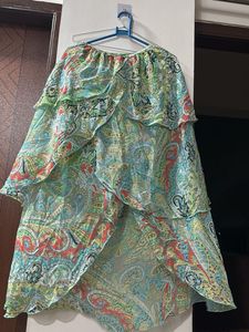 Bohemian Tiered Paisley Print Skirt