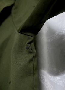 Chic Olive Green Star Print Ruffle Blouse