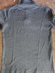 ARROW rare half button collar sweater charcoal