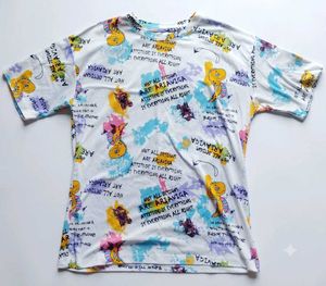 Cute Graphic Print Oversized T-Shirt