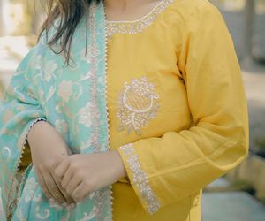 Yellow Embroidered Kurta plazo &amp;duppta