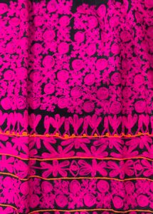 Black &amp; Pink Embroidered Skirt &amp; Top Set