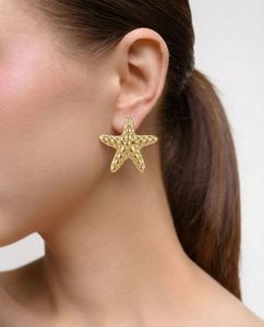 18K Gold Plated Anti Tarnish Starfish Earrings