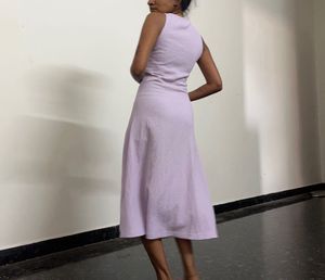 Lavender Textured Midi Dress