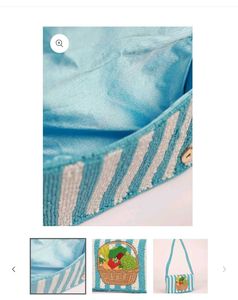 Beaded Fruit Basket Shoulder Bag