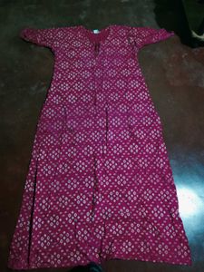 Pink Bandhani Print Kurta