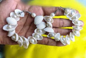 Seashell and Pearl Earrings