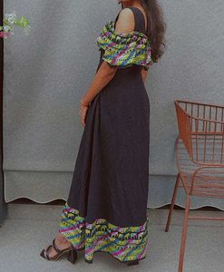 Boho Cold Shoulder Maxi Dress