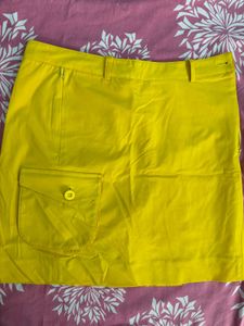 Bright Yellow Cargo Skirt