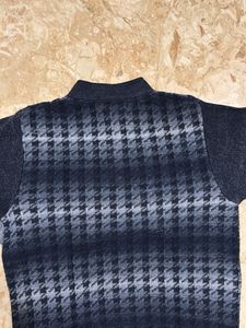 Men's Grey Houndstooth Sweater