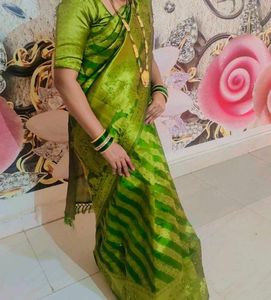 saree mehandi colour shalu festival wear