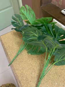 2 Pcs Artificial Monstera Plant