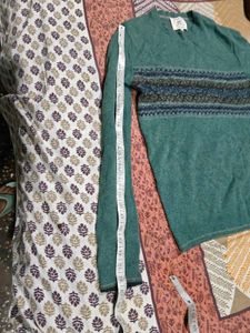 Men's Teal Fair Isle Sweater