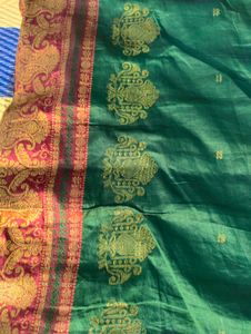 South Indian silk saree with readymade blouse