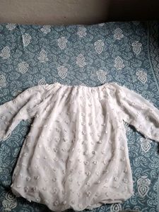 Combo Tops: Black strip shirt &amp; bow top