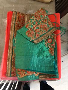 Heavy Border Saree with Blouse