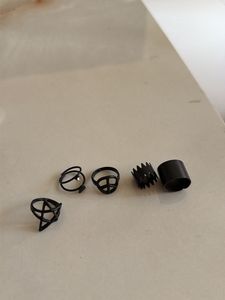 Black Ring Set - Edgy Designs