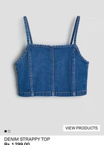 Denim Corset Crop Top