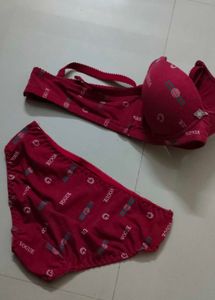 Red VOGUE Bra &amp; Panty Set