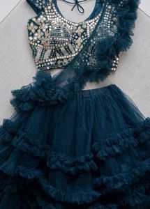 Stunning Teal Lehenga Choli Set