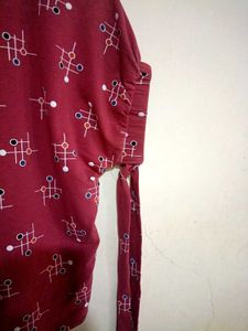 Chic Printed Short Sleeve Top