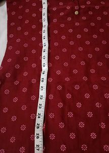 Maroon Floral Kurta top 2