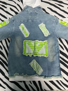 Men's Denim Jacket with Hood