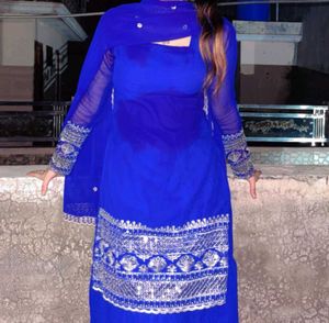 Royal Blue Embroidered Kurta Set