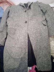 Classic Grey Tweed Coat