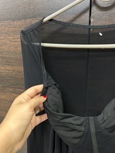 Black Mesh Corset Top