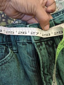 H&amp;M Green Loose Fit Jeans - Size 10