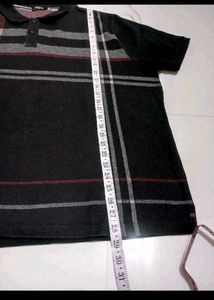 Men's Polo 6xl t-Shirt with Plaid Detail