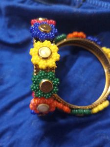 Multicoloured Flower Kids Bangles Unused
