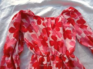 Floral Print Tiered Mini Dress