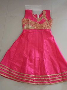 Elegant Pink & gold Dress for 10-12 years