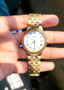 Rotary Gold Tone Roman Watch