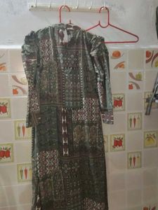 🖤 Printed Kurti with Light Blue Pant