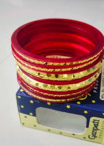 Brand new Red &amp; Gold Bangle Set