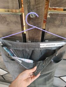 Classic low waisted grey Flared Trousers