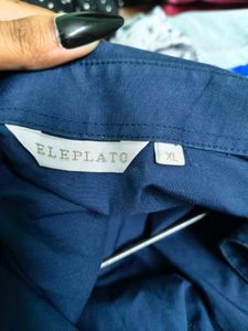 Classic Navy Blue Collared Shirt
